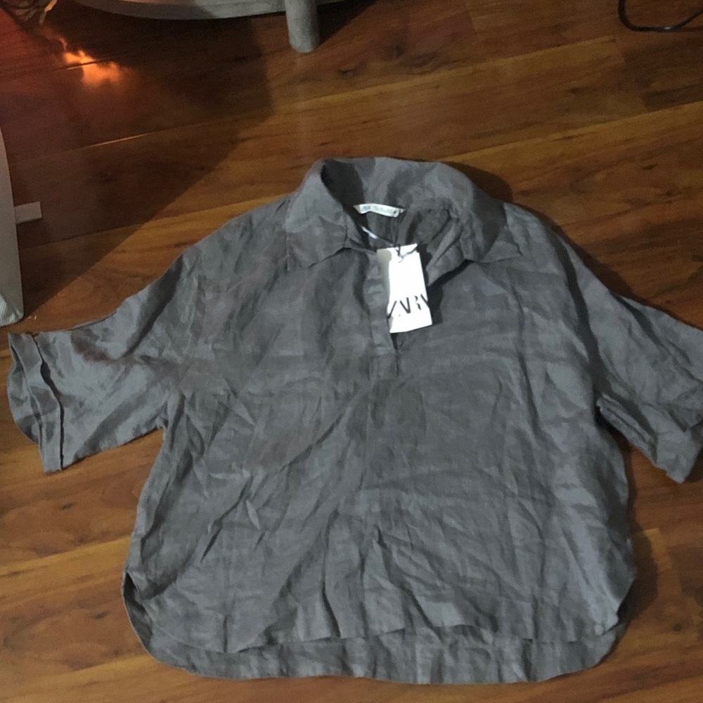 Zara Gray Blouse